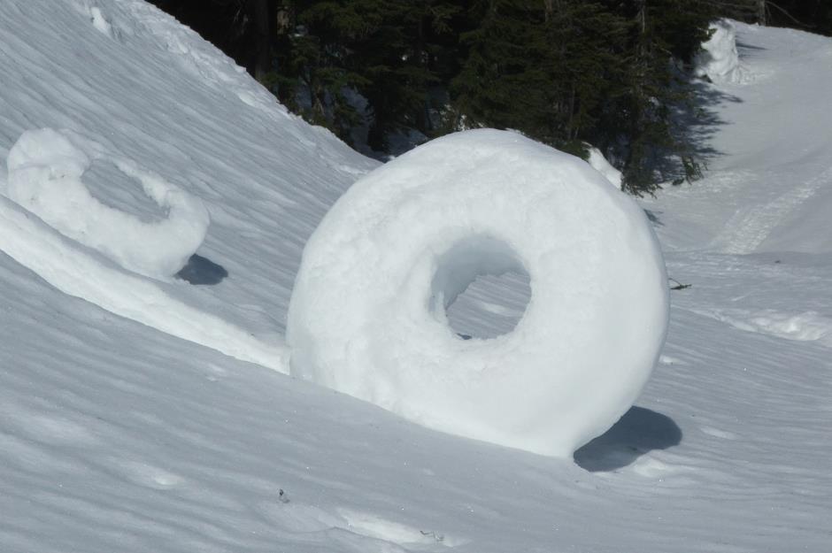 atmospheric snow doughnuts